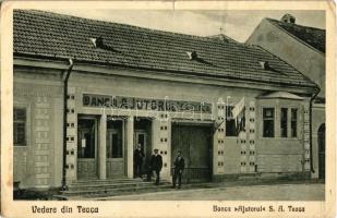 Teke, Tekendorf, Teaca; Segély bank / Banca Ajutorul S.A. Teaca / bank (szakadás / tear)