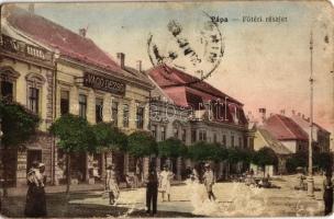 1918 Pápa, Fő tér, piac, Vágó Dezső férfi divatterme (EK)