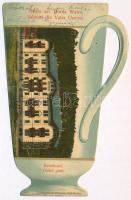 Vatra Dornei, Dornavátra, Dorna-Watra; Bahnhotel / Otelul garii / Railway Hotel. Beer glass shape postcard (EK)