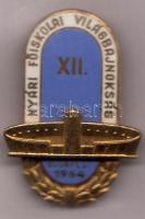 1954. XII. Nyári Főiskolai VB kitűző/ XII. Universitäts-Sommerspiele Abzeichen