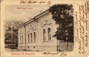 1901 Máramarossziget, Sighetu Marmatiei; Szép utca. Berger Miksa kiadása / street view (EK)