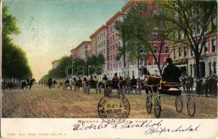 1905 New York, Sventh Avenue, horse carts (EB)