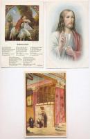 16 db RÉGI művész és vallásos képeslap / 16 pre-1945 art and religious motive postcards