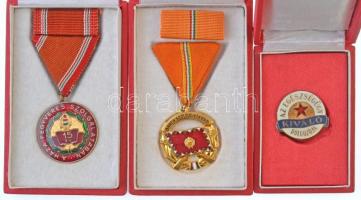 6db-os vegyes magyar szocialista kitüntetés tétel tokokban, 1965. "Árvízvédelemért Érem", ...