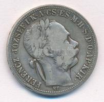 1888KB 1Ft Ag "Ferenc József / Barokk címer" T:2- ph.
Adamo M15