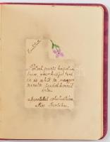 cca 1920-1931 2 db régi emlékkönyv, bejegyzésekkel