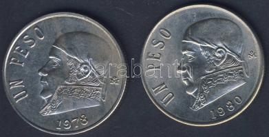 Mexikó 1978+1980. 1P (2x) mindkettő nyitott "8"-sal! T:2