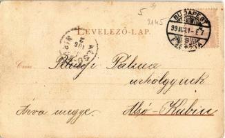 1899 Budapest XIII. Margitsziget, Margit fürdő, Margit forrás. Verlag Back & Schmitt. Art Nouvea...