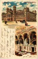 1900 Budapest V. Igazságügyi palota, belső. Kunstanstalt "Kosmos" S. IX. Art Nouveau litho (EK)