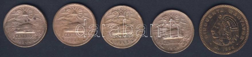 Mexikó 1944-59. 20c (4x), 50c (1x) benne ritkább évszám! T:2/3,3