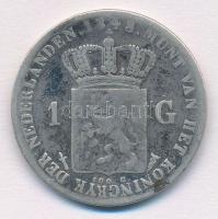 Hollandia 1848. 1G Ag "II. Vilmos" (9,60g) T:2,2- 
Netherlands 1848. 1 Gulden Ag "Wi...
