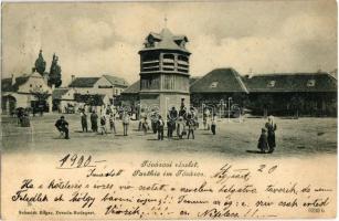 1900 Tatatóváros, Tóváros (Tata); tér, toronyóra