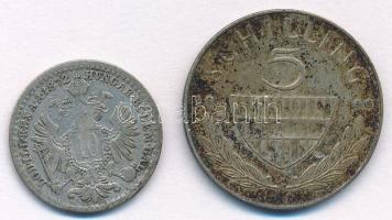 Ausztria 1872. 10kr Ag "Ferenc József" + 1966. 5Sch Ag T:2,2- patina 
Austria 1872. 10 Kr...
