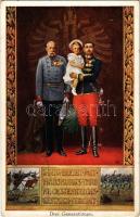 Drei Generationen / Franz Joseph I of Austria, Charles I of Austria, Otto. K.u.K. military propaganda. B.K.W.I. 752-35. (EK)