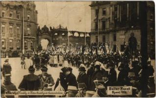 1916 Budapest, IV. Károly Király és Zita királyné koronázása. Beller Rezső felvétele (EK)