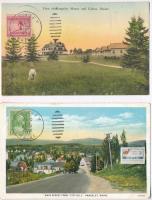 10 db régi amerikai városképes lap / 10 pre-1945 American town-view postcards; United States of America (USA)