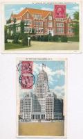 10 db régi amerikai városképes lap / 10 pre-1945 American town-view postcards; United States of Amer...