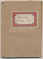 1946 Turul örs, Rákóczi raj kézzel írt és rajzokkal díszített naplója belecskai táborról. 46 kézzel írt oldal