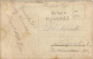 1918 Budapest XIX. Kispest, műhely belső munkásokkal. photo