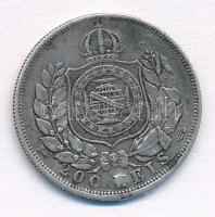 Brazília 1869. 200R Ag "II. Pedro" T:2- ü.
Brazil 1869. 200 Reis Ag "Pedro II" ...