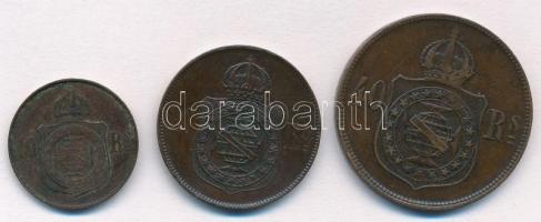 Brazília 1869. 10R Br + 20R Br + 1875. 40R Br "II. Pedro" T:2,2-
Brazil 1869. 10 Reis Br ...