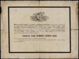 1851,1855,1889 3 db halotti értesítő. Nagy-Kercskény, Nagy-Sáró, Alsó-Győröd