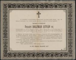 1851,1855,1889 3 db halotti értesítő. Nagy-Kercskény, Nagy-Sáró, Alsó-Győröd