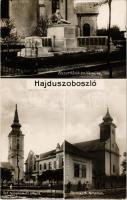 1929 Hajdúszoboszló, Elesett hősök emlékműve, hősök szobra, Református iskola és templom, Római katolikus templom. Kiadja Balogh Kálmán