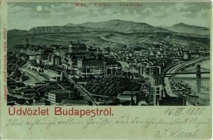 1898 (Vorläufer!) Budapest I. Buda, Királyi várpalota. Ottmar Zieher litho (kis szakadás / small tear)