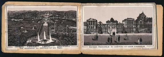 cca 1880 Versailles 12 képet tartalmazó litografált leporelló. Egy kép sérült 12x8 cm