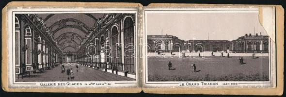 cca 1880 Versailles 12 képet tartalmazó litografált leporelló. Egy kép sérült 12x8 cm