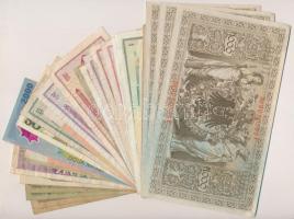 Vegyes 30db-os külföldi bankjegy tétel közte Német Birodalom 1910. 1000M (3x) sorszámkövető pár és k...