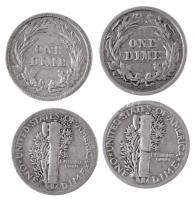 Amerikai Egyesült Államok 1898-1923. 1d Ag (4xklf) T:2-3
USA 1898-1923. 1 Dime Ag (4xdiff) C:XF-F