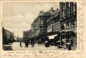 1903 Miskolc, Széchenyi utca, Grand Hotel Seper szálloda, Fonciere Pesti Biztosító Intézet fiókja, üzletek. Kiadja Vadász M.