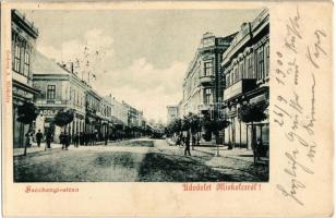 1900 Miskolc, Széchenyi utca, Grand Hotel Seper szálloda, Fonciere Pesti Biztosító Intézet fiókja, üzletek. Kiadja Gedeon A.
