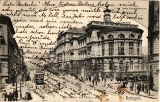 1905 Budapest IX. Üllői úti klinikák a Mária utca sarkán, villamos