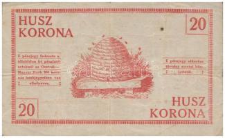 Sárospatak 1919. 20K számozott, fólia tasakban T:III