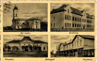 Sárbogárd, Református templom, Járásbíróság, Községháza, Vasútállomás + 1939 Sárbogárd pü. pecsét (EK)