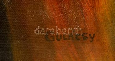 Gulácsy jelzéssel: Merengő asszony. Olaj, vászon, sérült keretben,  68×42 cm