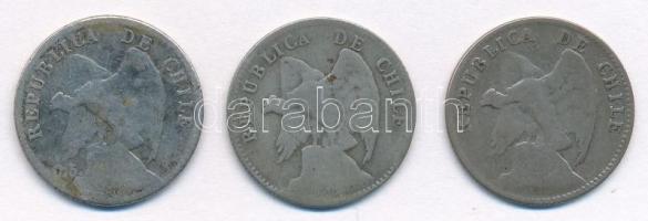 Chile 1907-1919. 20c Ag (3xklf) T:3
Chile 1907-1919. 20 Centavos Ag (3xdiff) C:F