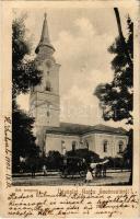 1902 Hajdúszoboszló, Református templom, lovashintó