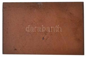 ~1960-1970. "Ügető" egyoldalas Br plakett. Szign.: Kovács (48x76mm) T:1-,2