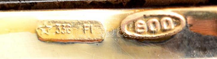 3 db kisméretű ezüst képkeret. Jelzett  d: 6 cm