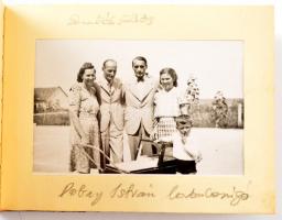 cca 1930-1940 Dobay István válogatott labdarúgó fényképei: budapesti séták, nyaralás, kirándulások, ...