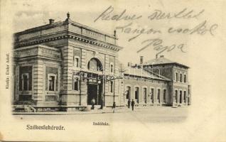 1905 Székesfehérvár, Indóház, vasútállomás. Kiadja Eisler Adolf