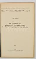 1961-1962 OMMI (Országos Mezőgazdasági Minőségvizsgáló Intézet) Kiadványai 1. sor. Genetikus talajté...