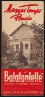 cca 1930 A balatonlellei Magyar Tenger Panzió kihajtható képes ismertető füzete