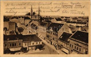 1919 Szombathely, látkép, Faludi és Társa, Marton, Götzl üzlete (EK)