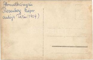 1909 Abrudbánya, Abrud;  Fő tér, Rosenberg Gyula országgyűlési képviselő automobilja / automobile of...