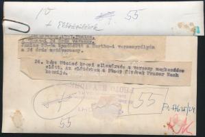 1957 A Mans-i 24 órás autóverseny előkészületei, hátoldalon feliratozott eredeti sajtófotó, 18×12 cm